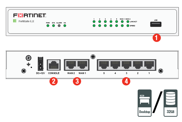 FORTINET FORTIGATE-30E 5PORT RJ45 GE FG-30E : : Computers