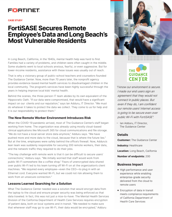Case Study: The Guidance Center